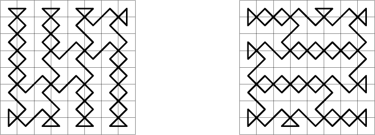 Geometrically longest king's closed tour on a 8x8 chessboard by Zvi Mendlowitz